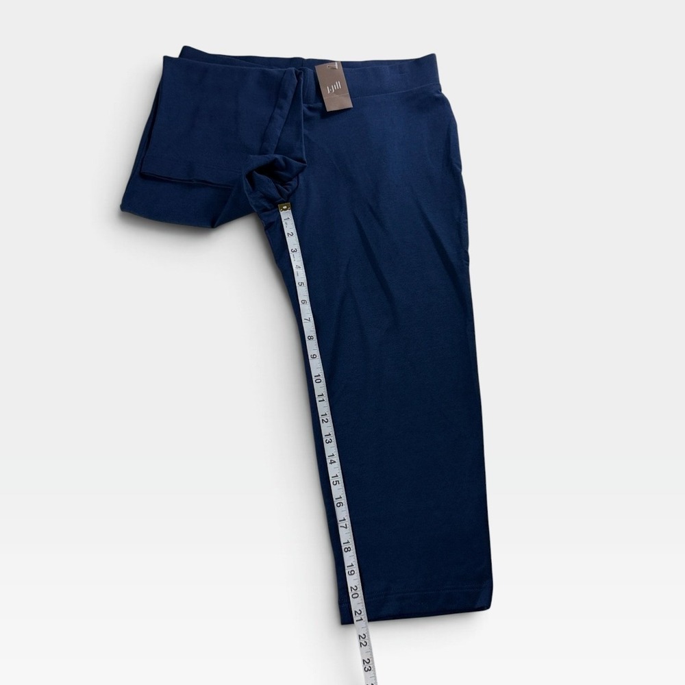 J. Jill Pure Jill Slim-Leg Cropped Pants Womens S Navy Blue Stretch NWT - Picture 4 of 10